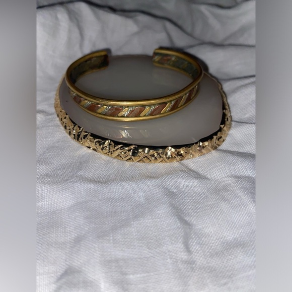 Women’s Vintage metal bracelet Gold silver and bronze - Picture 9 of 14
